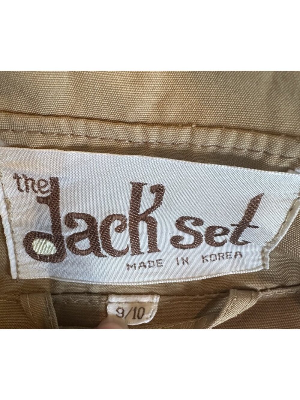 VINTAGE The Jack Set Tan Trench Coat Womens Medium Great Details - Picture 9 of 11
